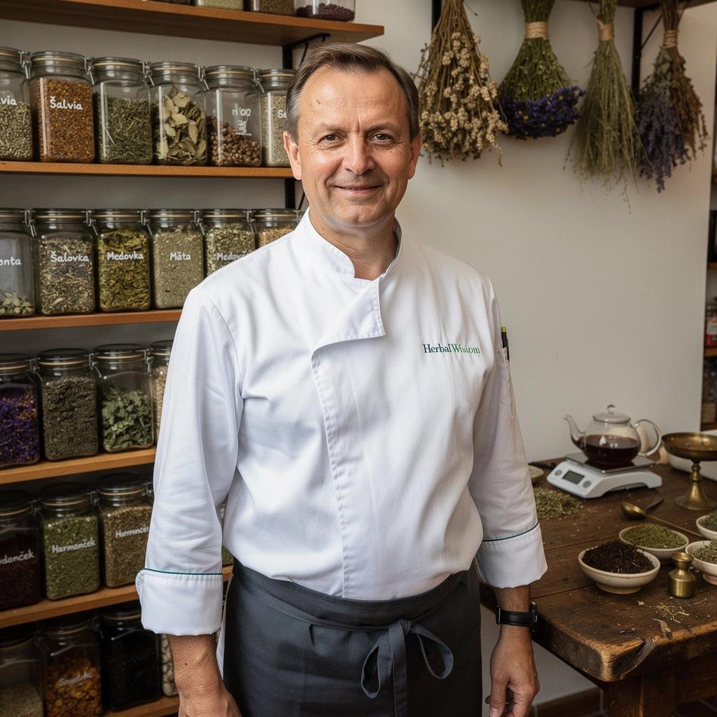 Zmes sušených byliniek a kvetov v sklenenom pohári